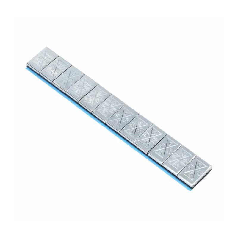 Pesos autoadhesivos de acero galvanizado 100 barras de 12x5g (6Kg)