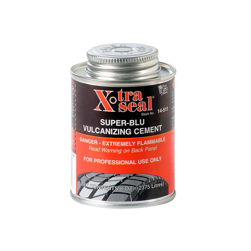 Liquide vulcanisant bleu pour emplâtres