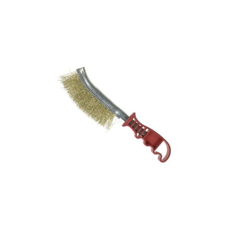Wire brush with medium-hard bristles