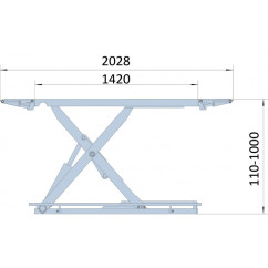 Low 3.5t mobile 230V scissor lift deck