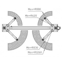Ascensore a 2 colonne da 4 tonnellate con collegamento alto