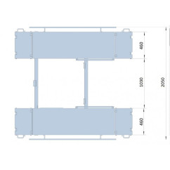 Low 3.5t mobile 230V scissor lift deck