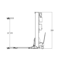 Piattaforma mobile a 1 colonna 2,5 t
