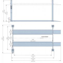 4-Säulen-Parklift 4T Premium