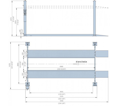 4-column 4T Premium parking lift