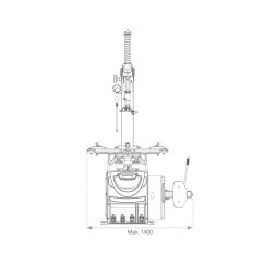 Automatische Reifenmontiermaschine 11'' bis 26'' + 3. Arm