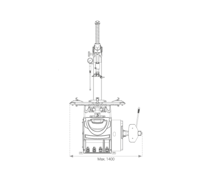 Desmontadora automática de neumáticos de 11'' a 26'' + 3er brazo
