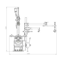 Trocador automático de pneus CVT de 11'' a 26'' + 3.ª arma