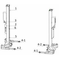 Elevador wifi 8T de 2 colunas com braço em M