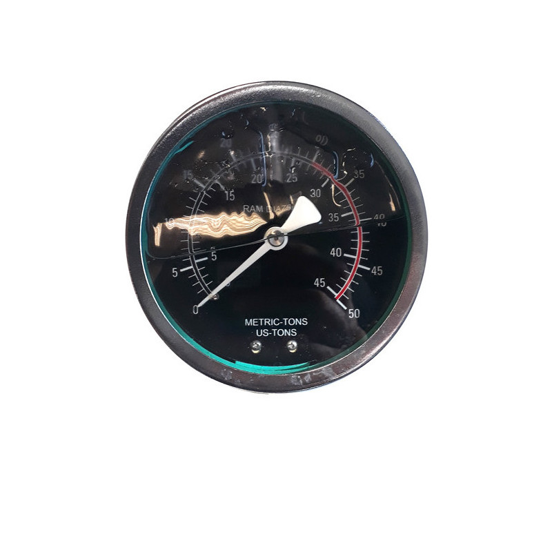 Pressure gauge for workshop press