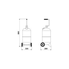 Mobiler und autonomer 24-Liter-Pneumatik-Ölverteiler
