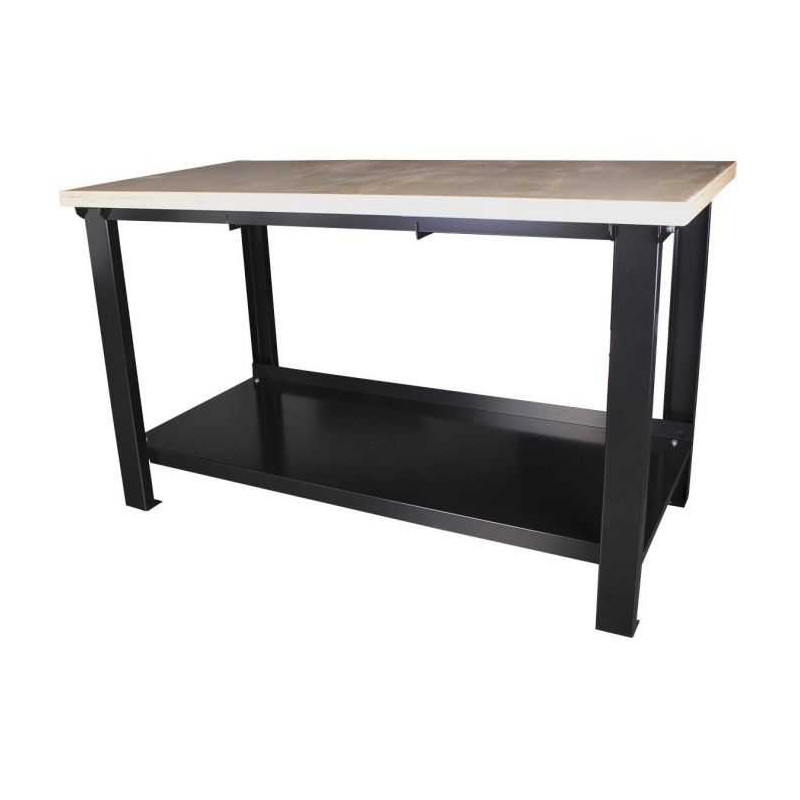 Banco da lavoro in metallo Vassoio in legno da 1,5 m