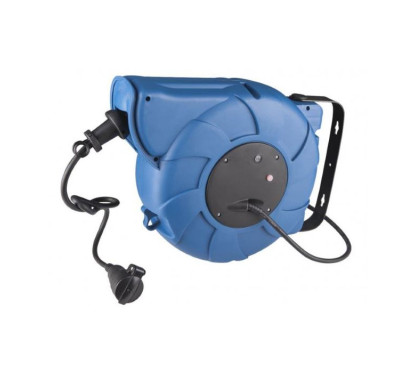 Enrollador de manguera eléctrico de pared 20m - 3x1,5mm²