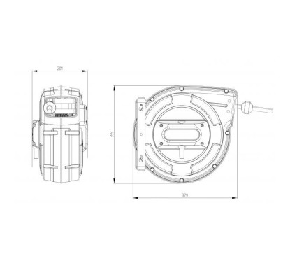 Avvolgitubo elettrico a muro 20 m - 3x2,5 mm²