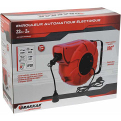 Enrollador de pared eléctrico automático 22 +2 m - 230V HO5VV-F
