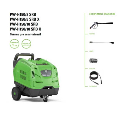 HP Hot Water Cleaner 4.5kW 170bars 800l/h - ICA - PWH171/13 TRBX