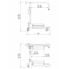 Soporte de ruedas hidráulico COMPAC para carga de tractor 1600 kg