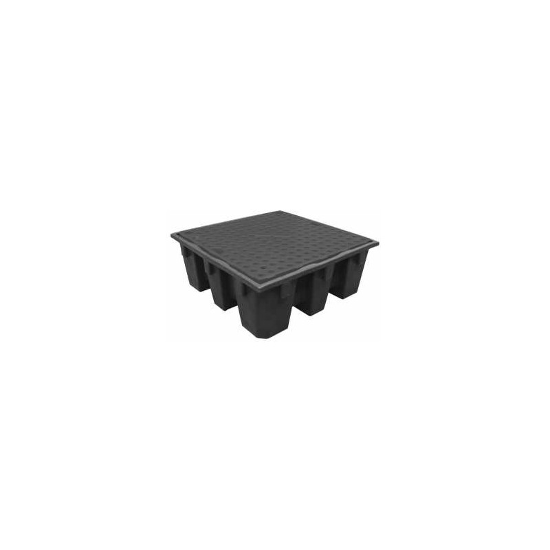 450L retention tank with 100% PE slatted floor for 4 drums