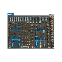 Servante d'atelier 7 tiroirs 152 outils H1005mm - Modules mousses