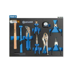 Carrinho da oficina, 7 gavetas, 152 ferramentas, H1005mm - Módulos de espuma