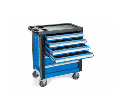 Servante d'atelier équipée de 6 tiroirs et 171 outils, pour un rangement optimal. Qualité supérieure.