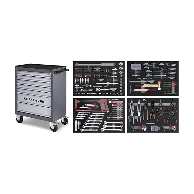 Servante d’atelier Kraftwerk B107 - 7 tiroirs 339 outils