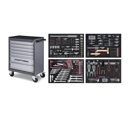 Kraftwerk B107 Carrello da officina - 7 cassetti 339 utensili
