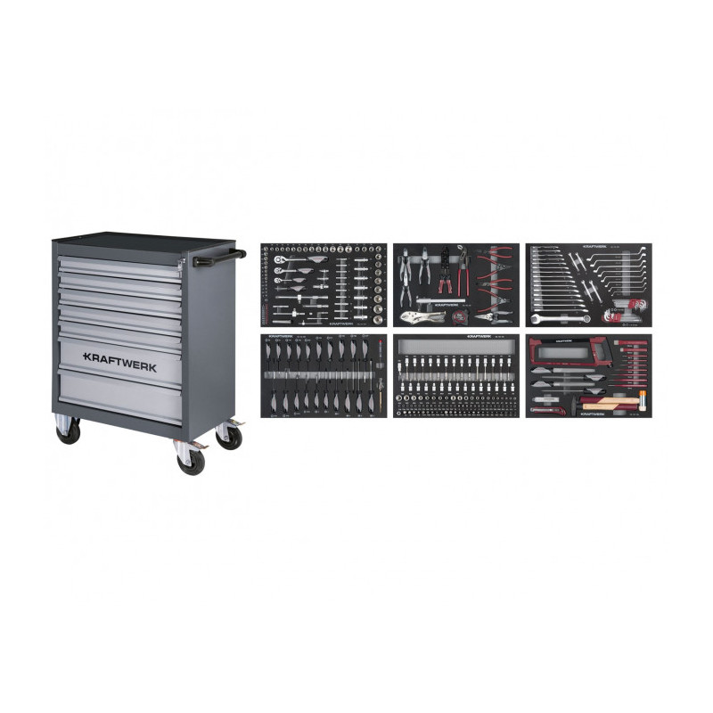 Servante d’atelier Kraftwerk BT700S - 7 tiroirs - 301 outils
