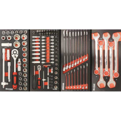 Carro de taller XXL 7 cajones 177 PL herramientas - módulos de acabado carbono