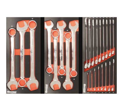 Servante d'atelier 8 tiroirs 263 outils PL - modules finition métal