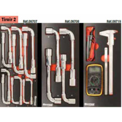 Servante d'atelier 8 tiroirs 263 outils PL - modules finition métal