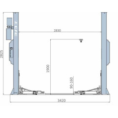 Elevador premium de 2 columnas de 4,2 toneladas - con instalación y puesta en marcha