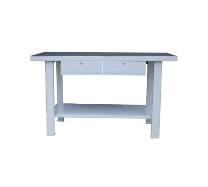 Metal workbench with 2 drawers