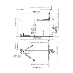 Sollevatore a 2 colonne 3,5 t - Sblocco manuale