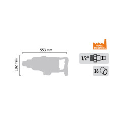 Schlagschrauber 1-1/2" gerade 5500 Nm