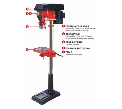 Furadeira de 16 velocidades 1m58 1CV 230V