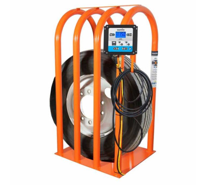 Inflado de jaulas antivuelco para neumáticos de vehículos pesados