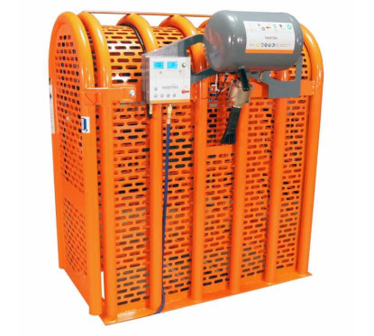 Gaiola de proteção com enchimento total dos pneus de HGV