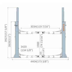 Elevador wifi 8T de 2 columnas