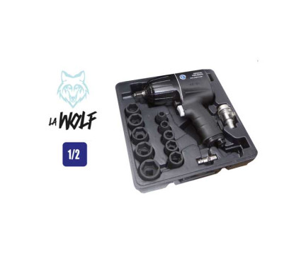 Air impact wrench 1/2" - 1756Nm - WOLF with 10 sockets