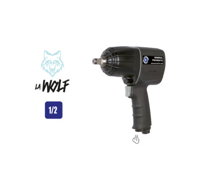 Clé à choc pneumatique 1/2" - 1756Nm - WOLF avec 10 douilles