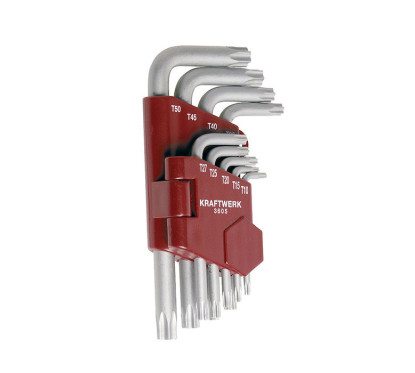 Conjunto de 9 chaves Torx