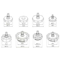 Set of 12 brake bleeder plugs