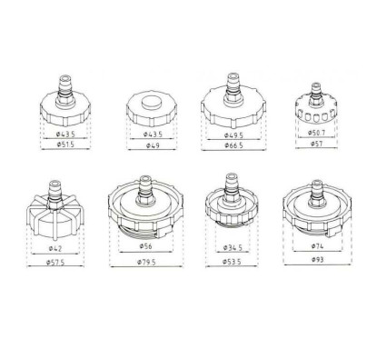 Set di 12 tappi di spurgo freni