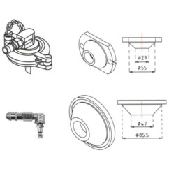 Set of 12 brake bleeder plugs