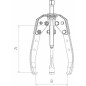 Extractor de cubo PL de 3 garras