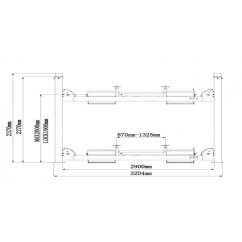 Pont élévateur 4 colonnes 4T + Traverse de levage 3T