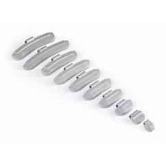 Masses à frapper revêtues pour jantes acier