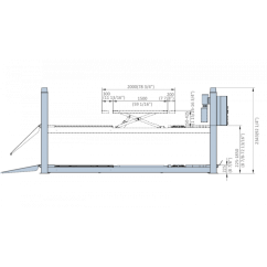 Sollevatore a 4 colonne 5T con forbici integrate 4T