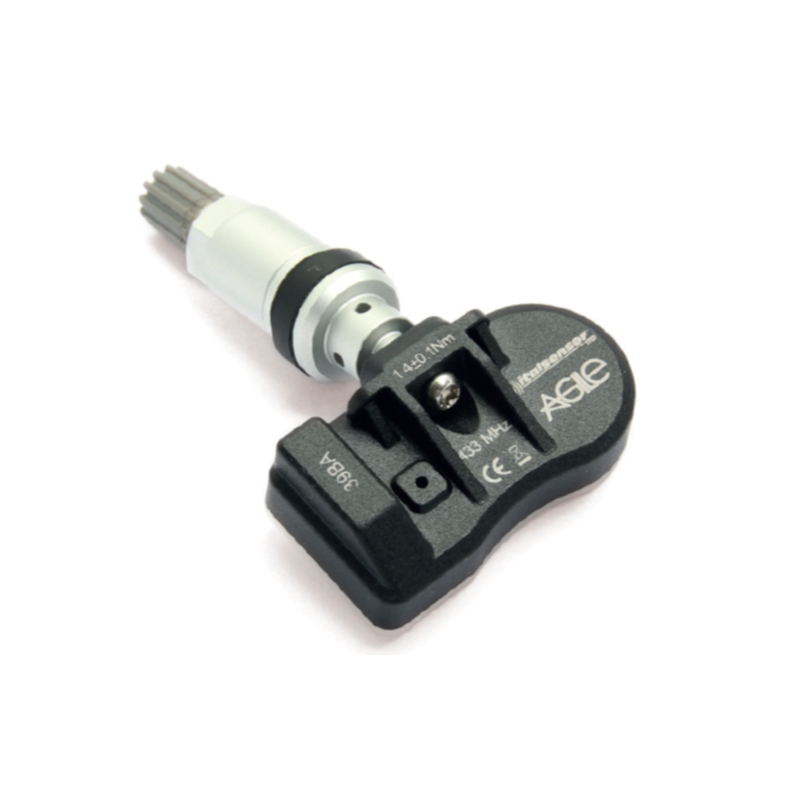 Válvula cinzenta de rosca com sensor TPMS universal 433 MHz (x2)
